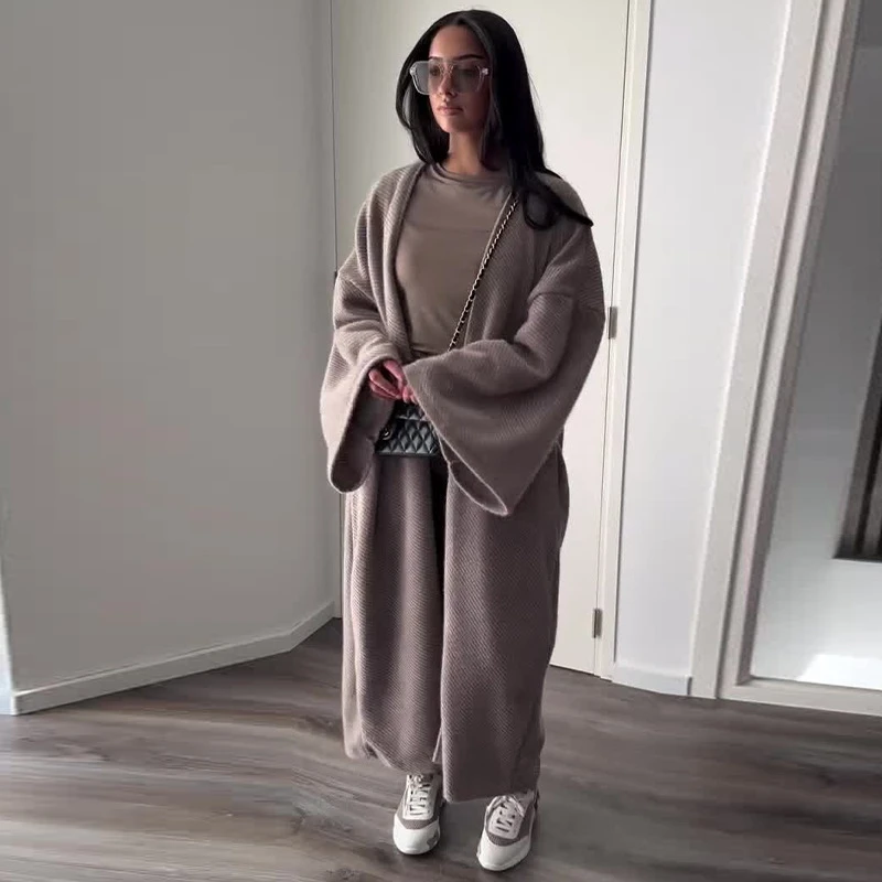 Повседневные вязаные кардиганы, женские однотонные свободные длинные пальто с широкими рукавами, женские 23 осенне-зимние модные женские пальто, новинка
Повседневные вязаные кардиганы, женские однотонные свободные длинные пальто с широкими рукавами, женские 23 осенне-зимние модные женские пальто, новинка