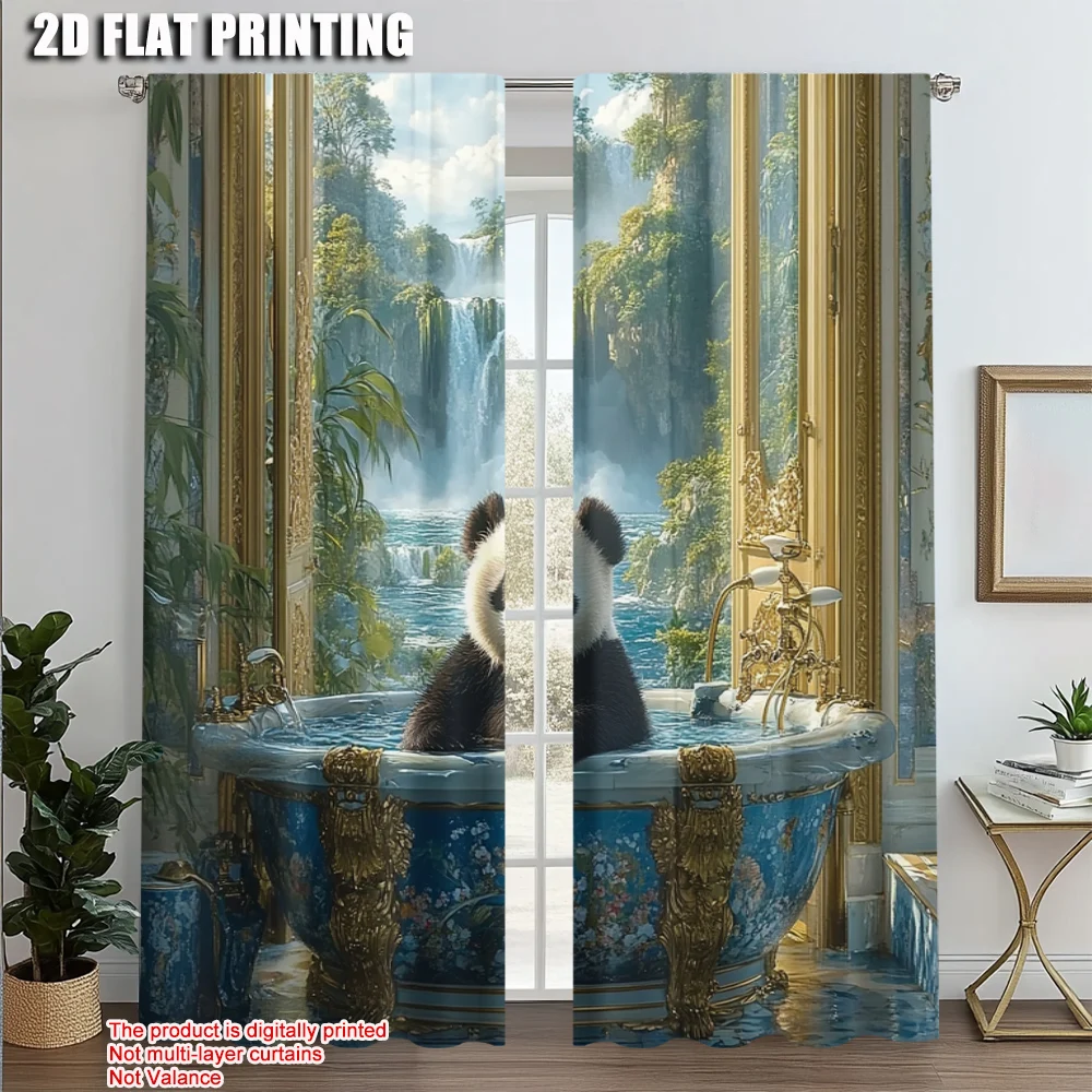 2pcs, Upscale Curtains 2D print Charming Panda Bath Time Machine Washable (without rod) All Seasons for Various Room Types
2pcs, Upscale Curtains 2D print Charming Panda Bath Time Machine Washable (without rod) All Seasons for Various Room Types