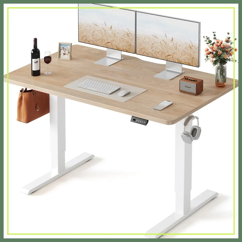 48x24 Inch Electric Height Adjustable Standing Desk with Splice Board, Sit Stand Computer Office Desk, White Frame Maple Top
48x24 Inch Electric Height Adjustable Standing Desk with Splice Board, Sit Stand Computer Office Desk, White Frame Maple Top