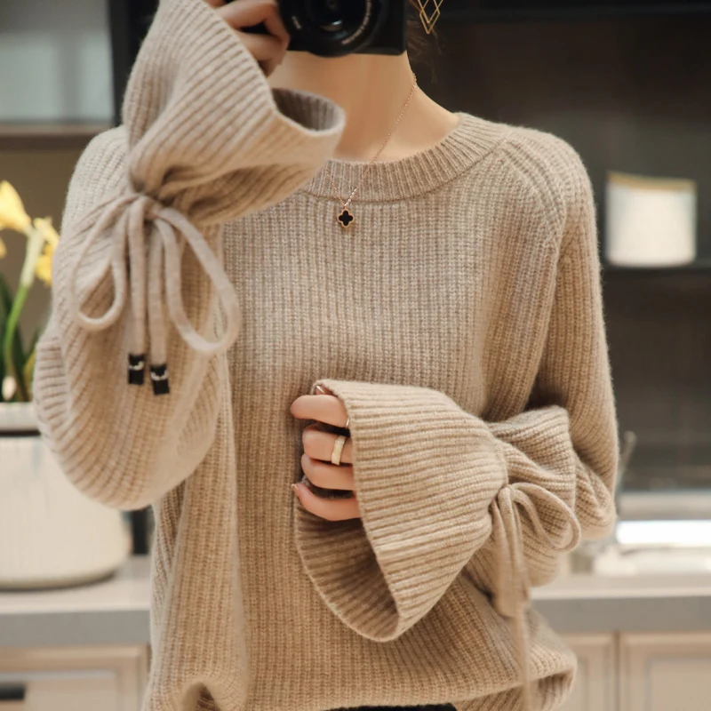 100% Pure Wool Cashmere Sweater Women's O-neck Pullover Casual Knitted Tops Autumn/winter Thickening Oversized Female Jacket
100% Pure Wool Cashmere Sweater Women's O-neck Pullover Casual Knitted Tops Autumn/winter Thickening Oversized Female Jacket