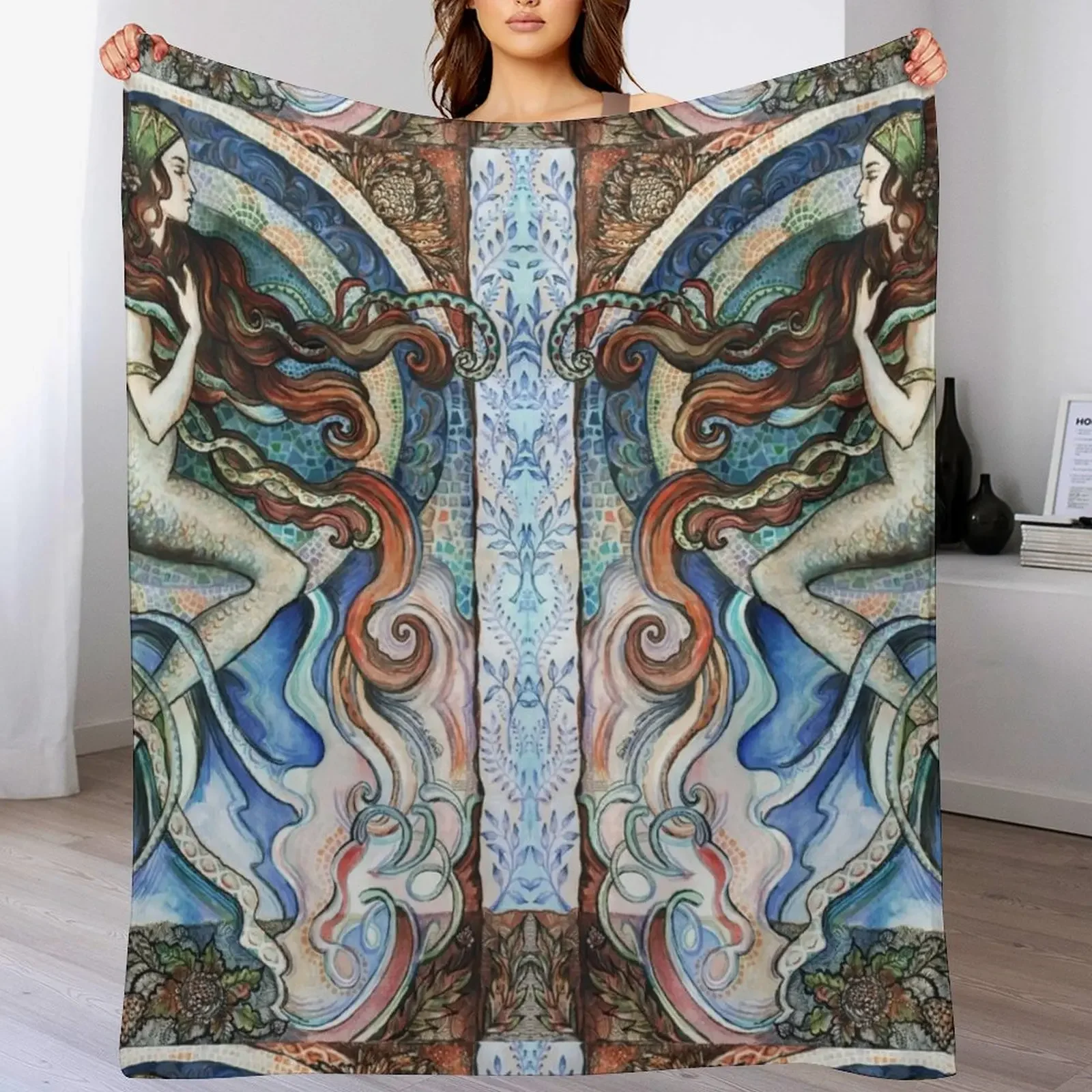 Mermaid Dreams - Mermaid Art. Throw Blanket Soft Cozy Blanket for Pet Kids Adults
Mermaid Dreams - Mermaid Art. Throw Blanket Soft Cozy Blanket for Pet Kids Adults