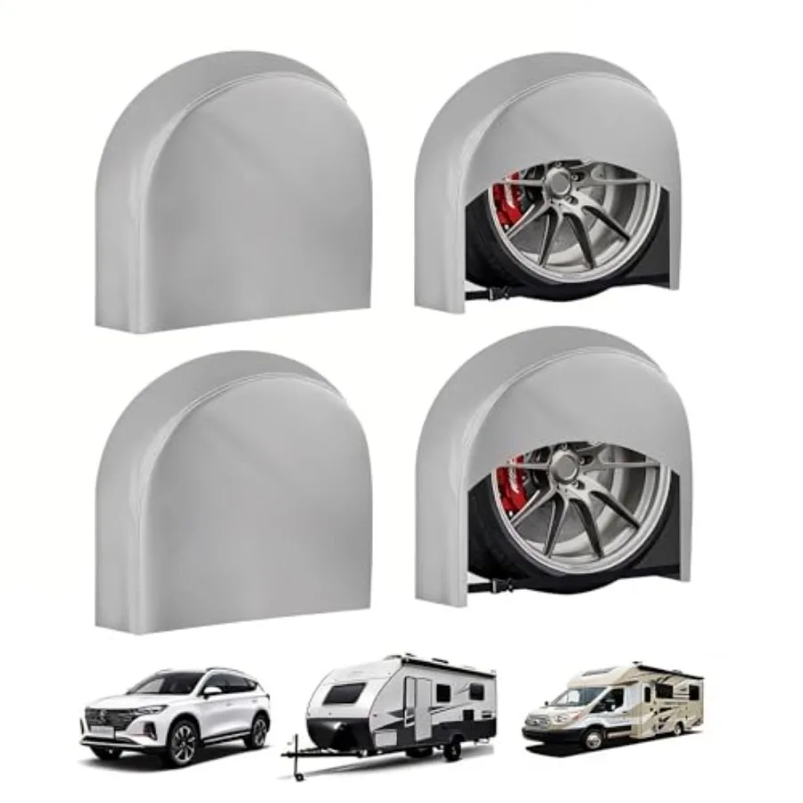Tire Covers 4 Pack Trailer RV Camper Truc SUV Boat Wheel Cover for Paint Masker/Protection Tough Covers UV Resistant Dustproof
Tire Covers 4 Pack Trailer RV Camper Truc SUV Boat Wheel Cover for Paint Masker/Protection Tough Covers UV Resistant Dustproof