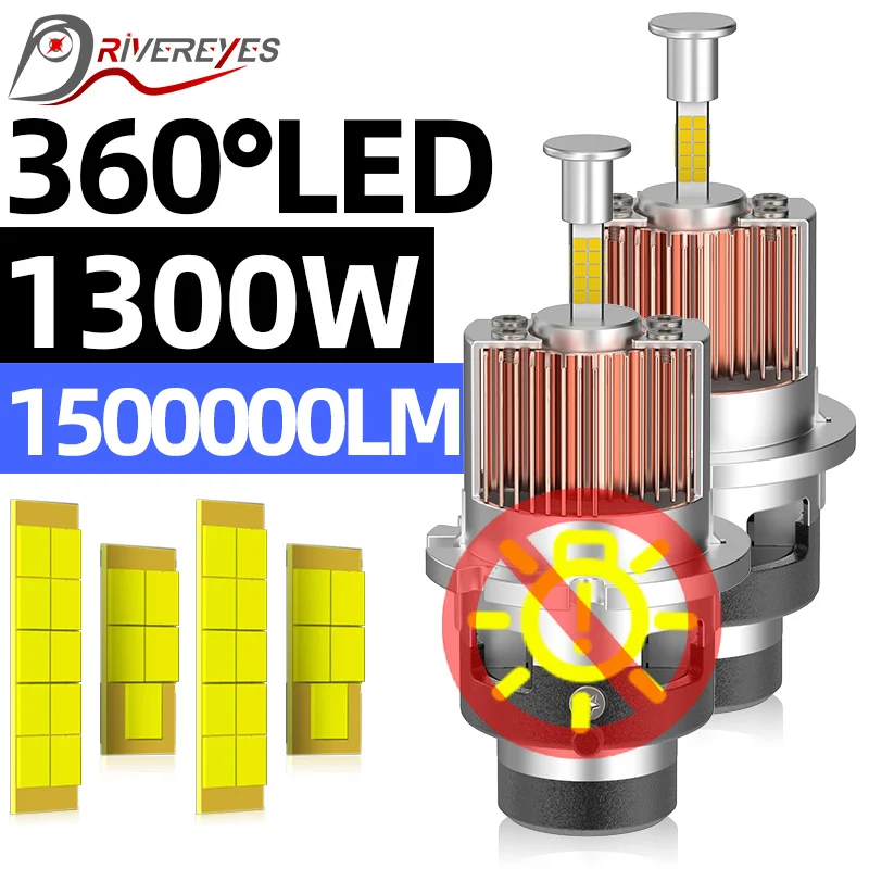 Лампочка фары автомобиля D2S D4S 1300W 150000LM без ошибок D2R D4R мини - диод 1: 1 Led лампа 360 3D CSP чип Вставить 12V 24V
Лампочка фары автомобиля D2S D4S 1300W 150000LM без ошибок D2R D4R мини - диод 1: 1 Led лампа 360 3D CSP чип Вставить 12V 24V