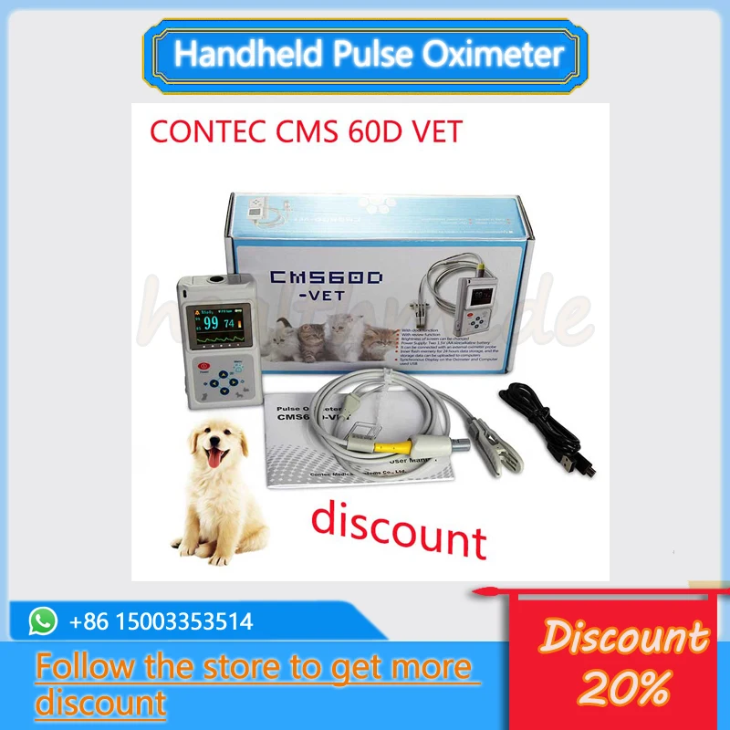 Veterinary VET Pets Pulse Oximeter Oxygen Saturation Monitor SPO2 Pulse Rate Handheld Type Big Screen Accurate Display
Veterinary VET Pets Pulse Oximeter Oxygen Saturation Monitor SPO2 Pulse Rate Handheld Type Big Screen Accurate Display