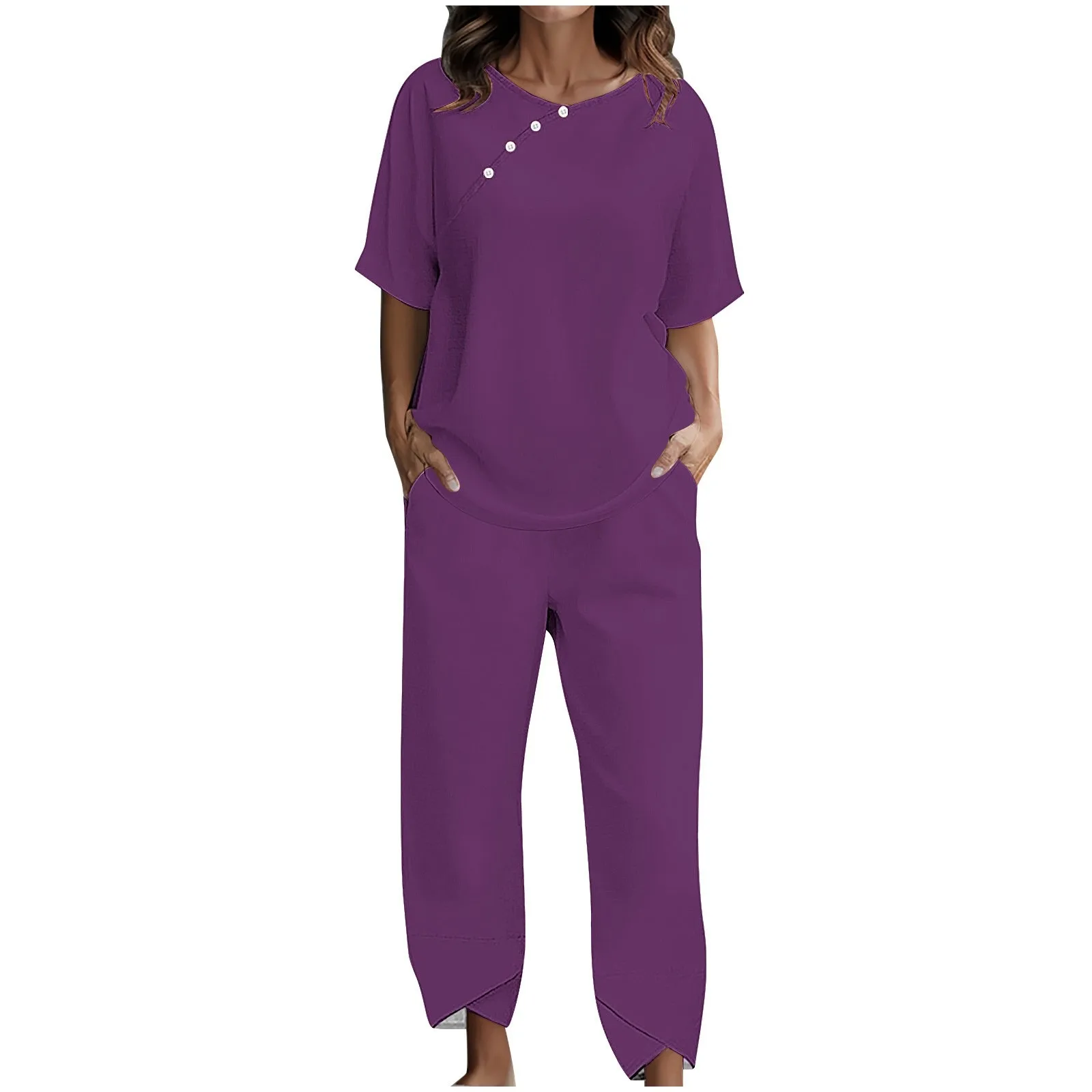 Women's Trousers Suit Sleepwear Set New Womens Pajamas Spring Nightwear Home Suit Casual Loose Mother Pyjamas Sleep Clothes 2025
Women's Trousers Suit Sleepwear Set New Womens Pajamas Spring Nightwear Home Suit Casual Loose Mother Pyjamas Sleep Clothes 2025