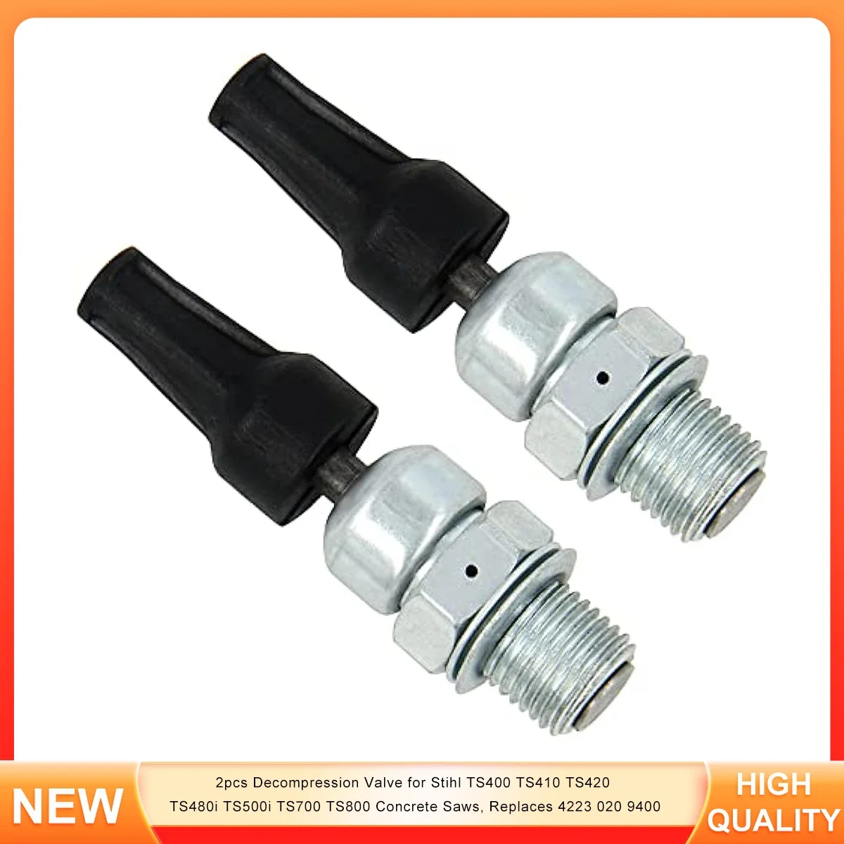 2pcs Decompression Valve for Stihl TS400 TS410 TS420 TS480i TS500i TS700 TS800 Concrete Saws, Replaces 4223 020 9400
2pcs Decompression Valve for Stihl TS400 TS410 TS420 TS480i TS500i TS700 TS800 Concrete Saws, Replaces 4223 020 9400