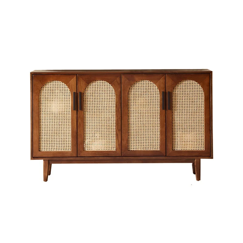 medieval solid wood, rattan dining side cabinet, four-door storage cabinet, multi-function, storage cabinet
medieval solid wood, rattan dining side cabinet, four-door storage cabinet, multi-function, storage cabinet