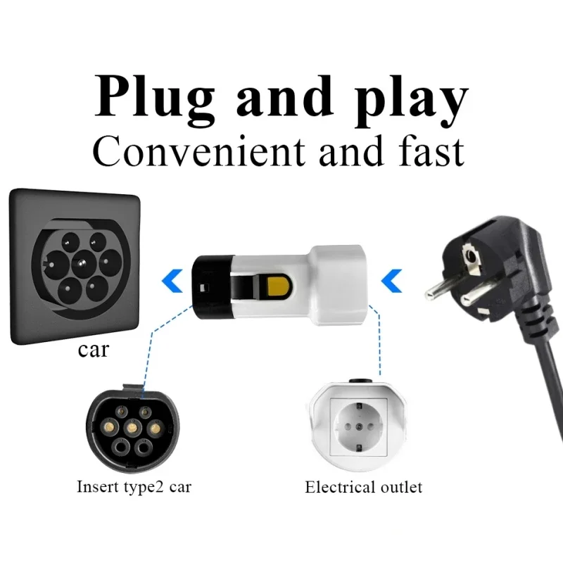 V2L Discharger Schuko Plug Vehicle to Load 16A Type 2 Support For MG BYD Jaecoo7 NAMMI Discharge Type2 Car Discharge EV Adapter
V2L Discharger Schuko Plug Vehicle to Load 16A Type 2 Support For MG BYD Jaecoo7 NAMMI Discharge Type2 Car Discharge EV Adapter