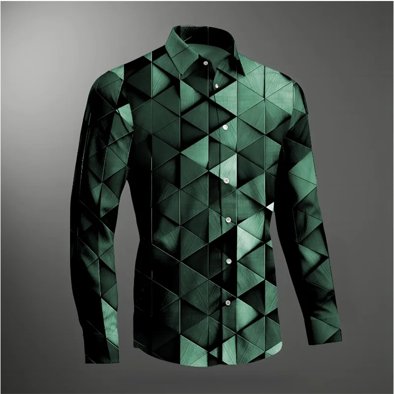 Men's Shirts Novel Abstract 3D Diamond Lattice Casual Daily Lapel Long-sleeved Shirts Comfortable Personalized Clothing Shirts
Men's Shirts Novel Abstract 3D Diamond Lattice Casual Daily Lapel Long-sleeved Shirts Comfortable Personalized Clothing Shirts