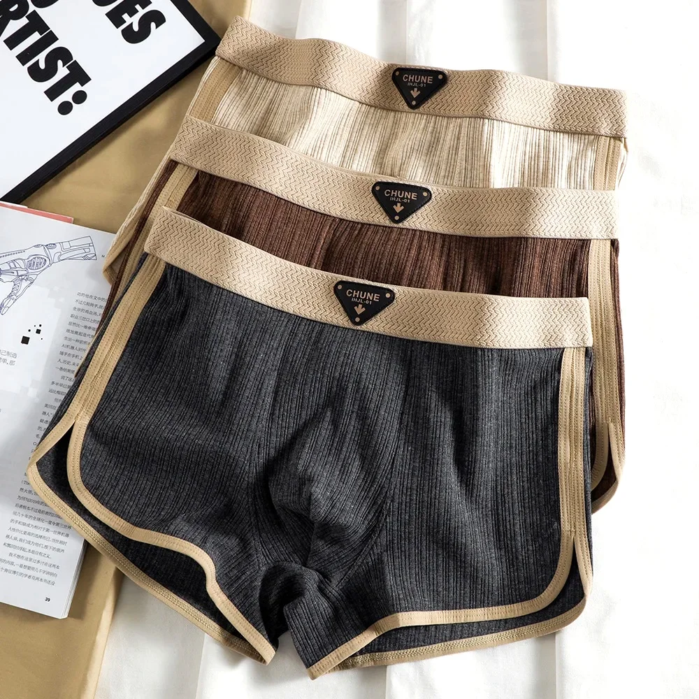 3PCS/Pack 100% Cotton Solid Striped Men's Panties For 40-100kg Breathable Mesh Crotch Underpants High Elastic Waistband Boxers
3PCS/Pack 100% Cotton Solid Striped Men's Panties For 40-100kg Breathable Mesh Crotch Underpants High Elastic Waistband Boxers