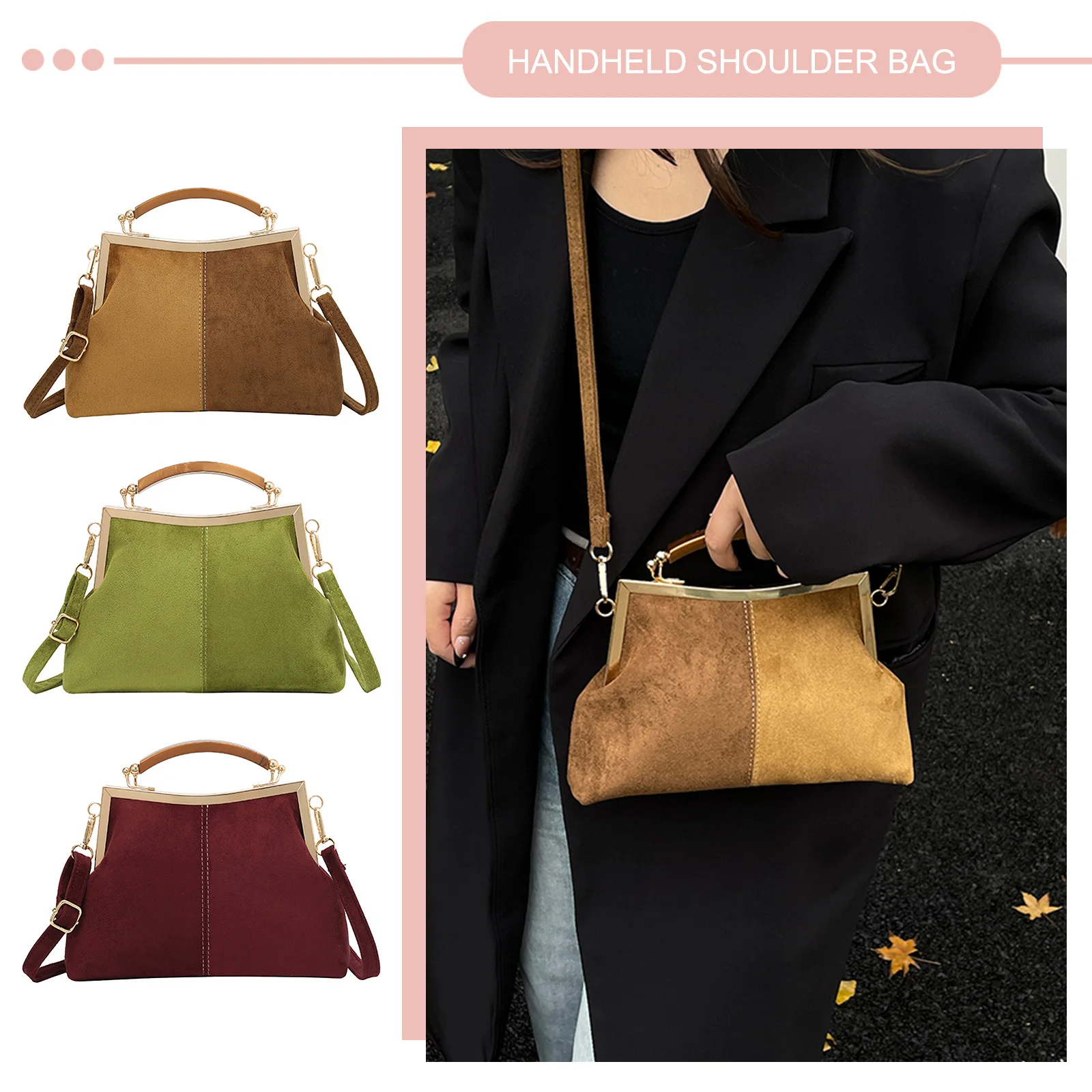 Faux Suede Fashion Handbag Solid Color Evening Bag Lightweight Retro for Women Daily Use and Special Occasion
Faux Suede Fashion Handbag Solid Color Evening Bag Lightweight Retro for Women Daily Use and Special Occasion