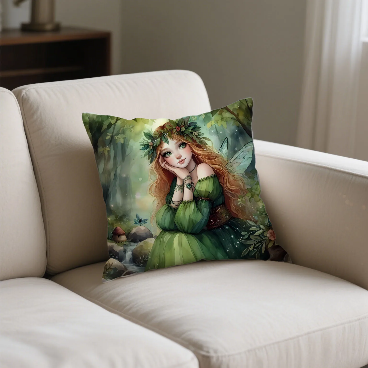 Spring Elf Fairy Fantasy Dream Forest Flower Green Home Print Cushion Cover Home Sofa Decoration Living Room Bedroom
Spring Elf Fairy Fantasy Dream Forest Flower Green Home Print Cushion Cover Home Sofa Decoration Living Room Bedroom