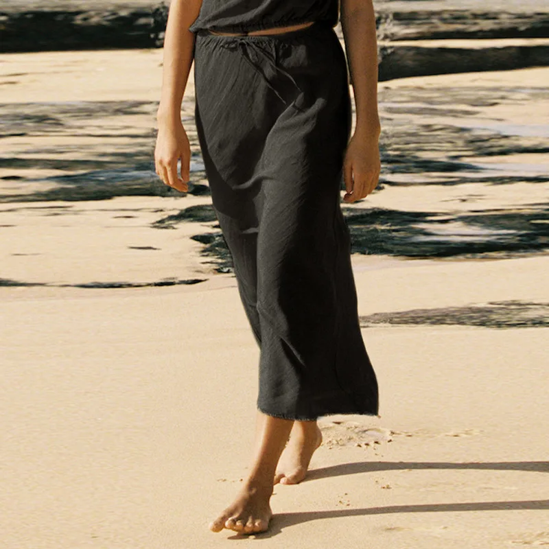 Women's Linen Fishtail Skirt Summer High Wasit Tie Solid Color Casual Fashion Holiday Beach Mid-Length White Black Skirts
Women's Linen Fishtail Skirt Summer High Wasit Tie Solid Color Casual Fashion Holiday Beach Mid-Length White Black Skirts