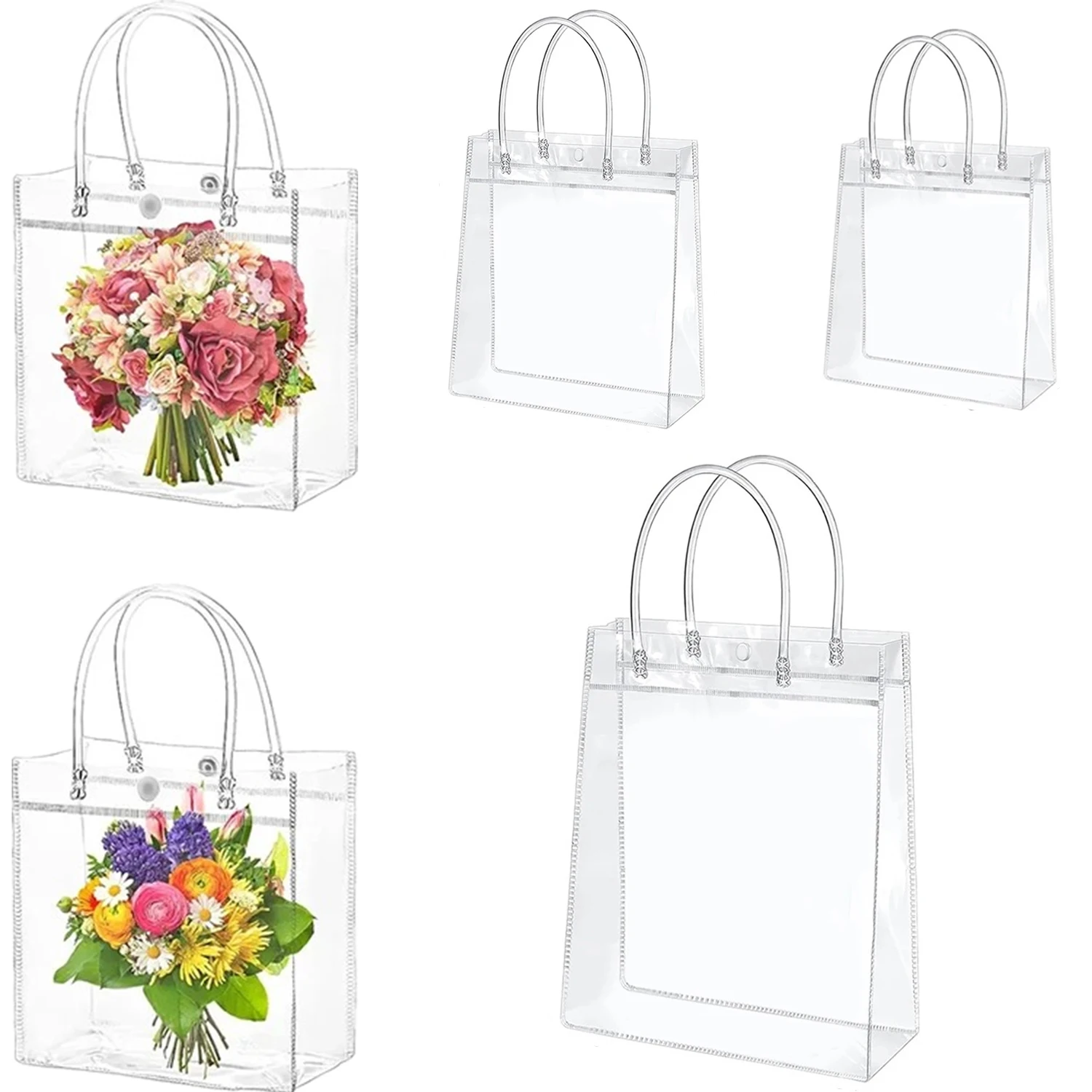 Transparent PVC Gift Bag Gift Bags Reusable Plastic Bags for Bridal Party Wedding Loop Clear Plastic Handbag Cosmetic Bag
Transparent PVC Gift Bag Gift Bags Reusable Plastic Bags for Bridal Party Wedding Loop Clear Plastic Handbag Cosmetic Bag