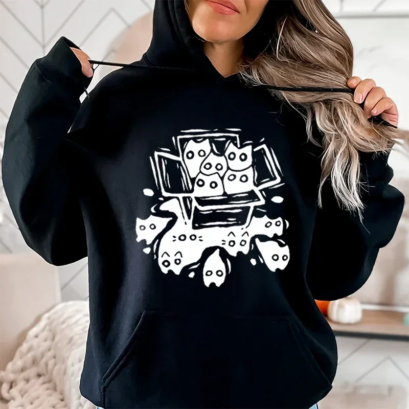Harajuku Women Hoodies Cartoon The Cats in The Box Graphic Casual Hooded Pullover Harajuku Fashion Long Sleeve Sweatshirt Unisex 
Harajuku Women Hoodies Cartoon The Cats in The Box Graphic Casual Hooded Pullover Harajuku Fashion Long Sleeve Sweatshirt Unisex