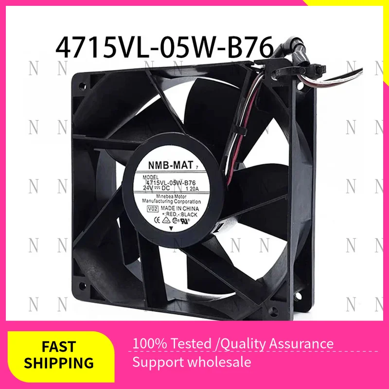 YJJ for NMB Chassis Cooling Fan 4715VL-05W-B76 DC24V 1.20A 120*120*38mm Fully Teste
YJJ for NMB Chassis Cooling Fan 4715VL-05W-B76 DC24V 1.20A 120*120*38mm Fully Teste