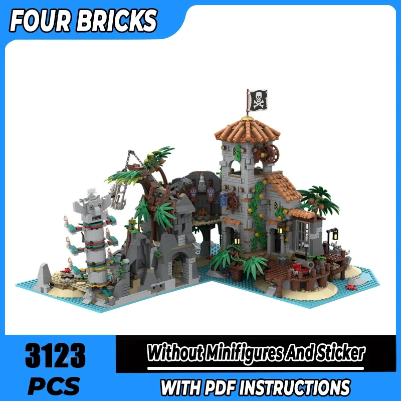 Moc Building Block Остров сокровищ - Пират Барракуда Бэй Технология Модульная модель кирпича Подарок Рождественские игрушки Набор «сделай сам» Сборка 
Moc Building Block Остров сокровищ - Пират Барракуда Бэй Технология Модульная модель кирпича Подарок Рождественские игрушки Набор «сделай сам» Сборка