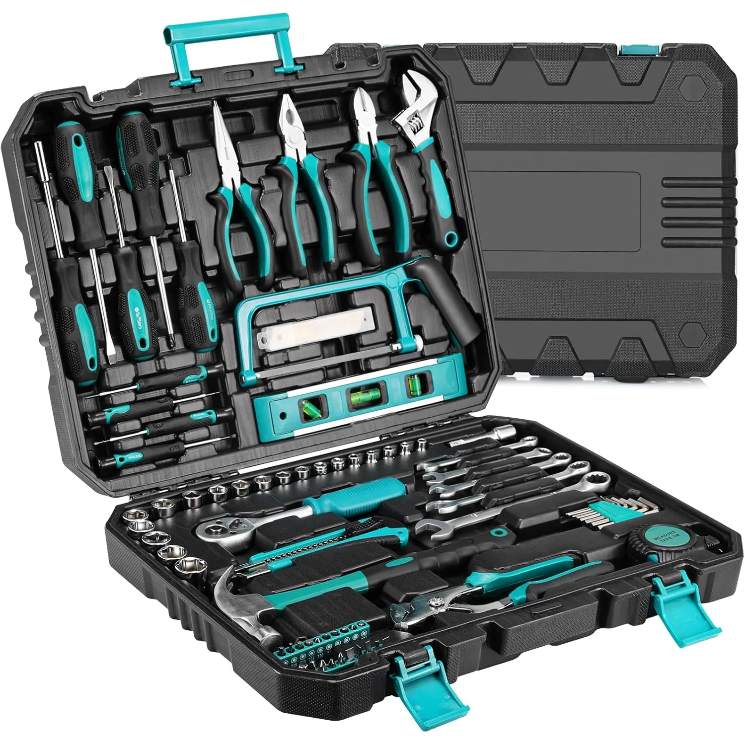 79-Piece Filled Tool Box Household Tool Set with Ratchet Socket Wrench Screwdriver Universal Combination Tool Set
79-Piece Filled Tool Box Household Tool Set with Ratchet Socket Wrench Screwdriver Universal Combination Tool Set