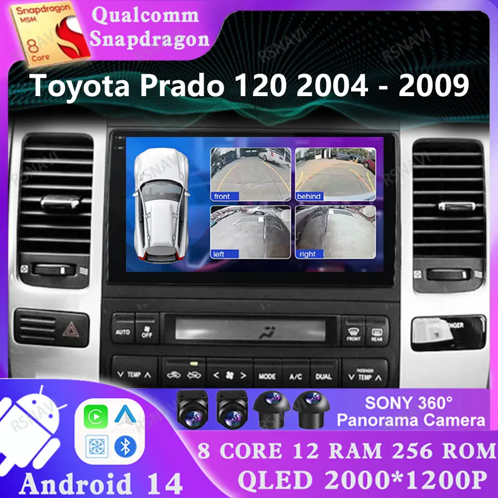 Android 14 For Toyota Prado 120 2004 - 2009 DVD DSP Navigation Viedo Player BT 5G WIFI Multimedia GPS 2DIN Qualcomm 4G LTE 2 DIN
Android 14 For Toyota Prado 120 2004 - 2009 DVD DSP Navigation Viedo Player BT 5G WIFI Multimedia GPS 2DIN Qualcomm 4G LTE 2 DIN