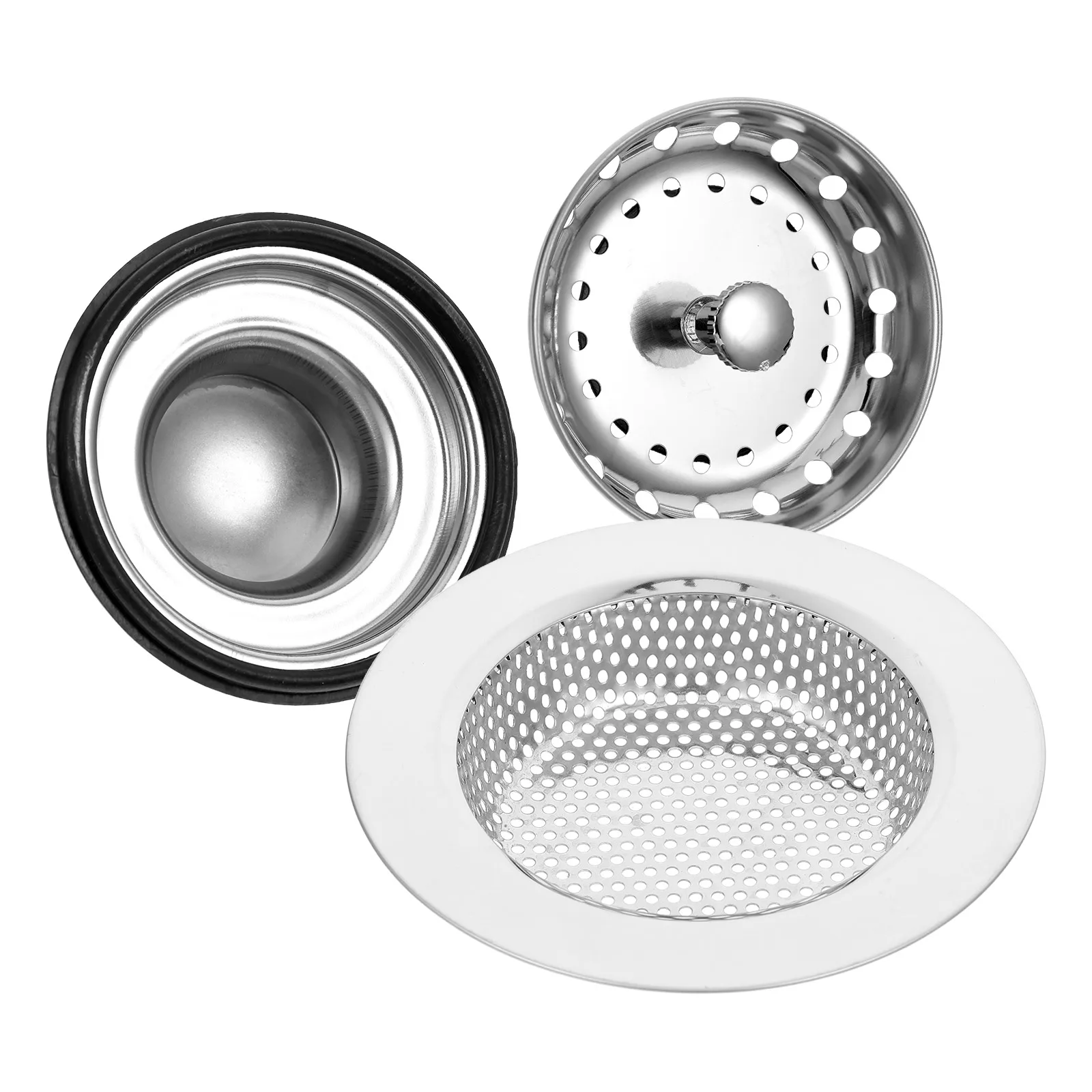 Stainless Steel Sink Cover Garbage Disposal Drain Kitchen Protector Universal Fit Easy Clean Basket Strainer Stopper 
Stainless Steel Sink Cover Garbage Disposal Drain Kitchen Protector Universal Fit Easy Clean Basket Strainer Stopper
