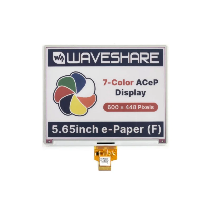Цветной E-Ink дисплей Waveshare 5,65 дюйма, 600 × 448 пикселей, ACeP 7 цветов, без печатной платы
Цветной E-Ink дисплей Waveshare 5,65 дюйма, 600 × 448 пикселей, ACeP 7 цветов, без печатной платы
