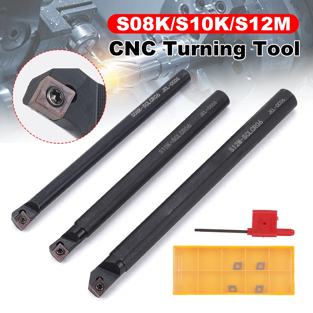 S08K/S10K/S12M-SCLCR06 CNC tool holder inner hole boring tool high-precision metalworking machine tool with 4 tool heads+wrench
S08K/S10K/S12M-SCLCR06 CNC tool holder inner hole boring tool high-precision metalworking machine tool with 4 tool heads+wrench