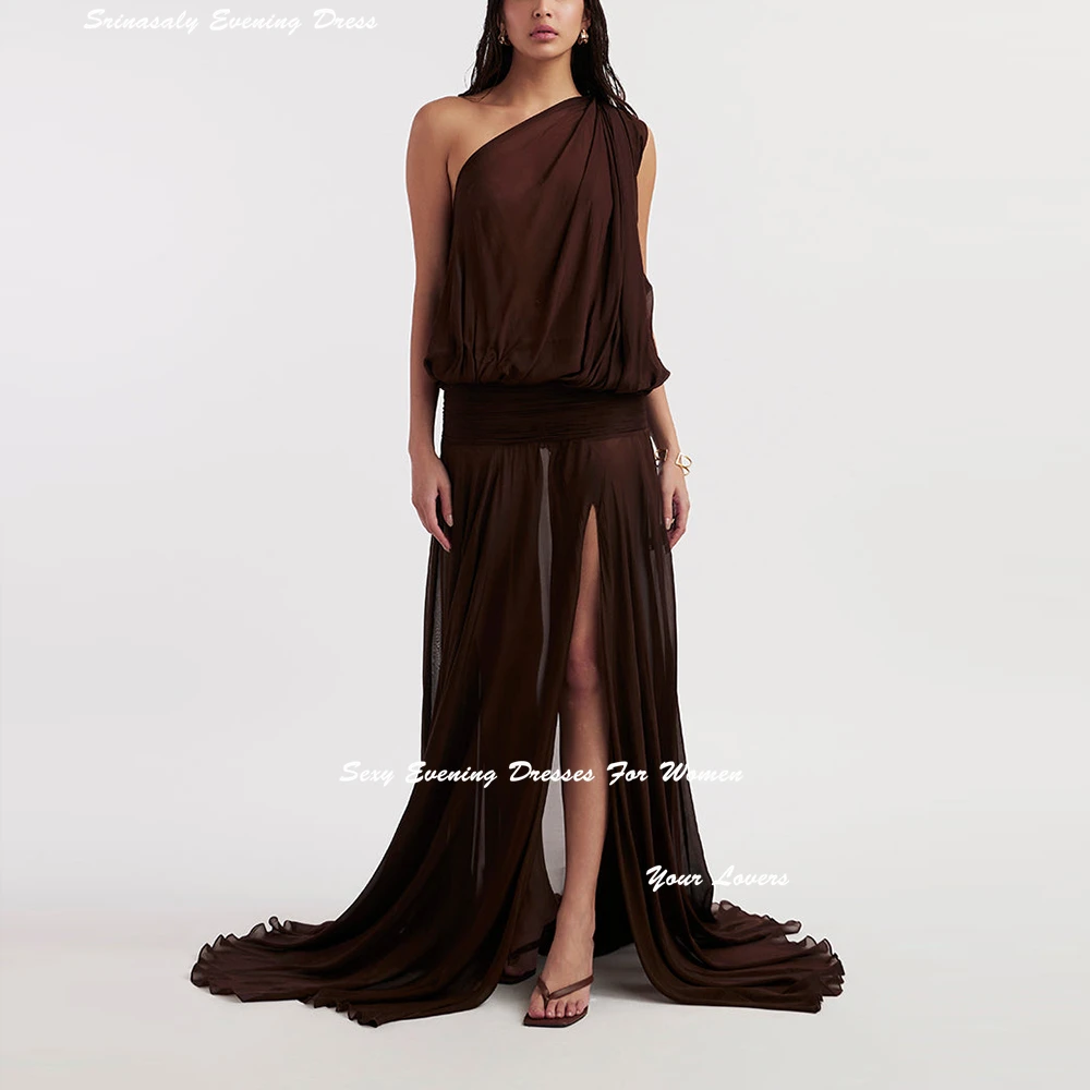Customized Chiffon Evening Dresses For Sexy Women One-Shoulder Mermaid Cocktail Party Gowns With Slit 2025 Robes De Soirée
Customized Chiffon Evening Dresses For Sexy Women One-Shoulder Mermaid Cocktail Party Gowns With Slit 2025 Robes De Soirée