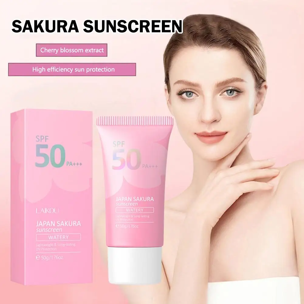 50g Sakura Face Sunscreen SPF50+ High Efficiency Long-lasting Protection Refreshing And Non-greasy Moisturizer Brighten Sunblock
50g Sakura Face Sunscreen SPF50+ High Efficiency Long-lasting Protection Refreshing And Non-greasy Moisturizer Brighten Sunblock