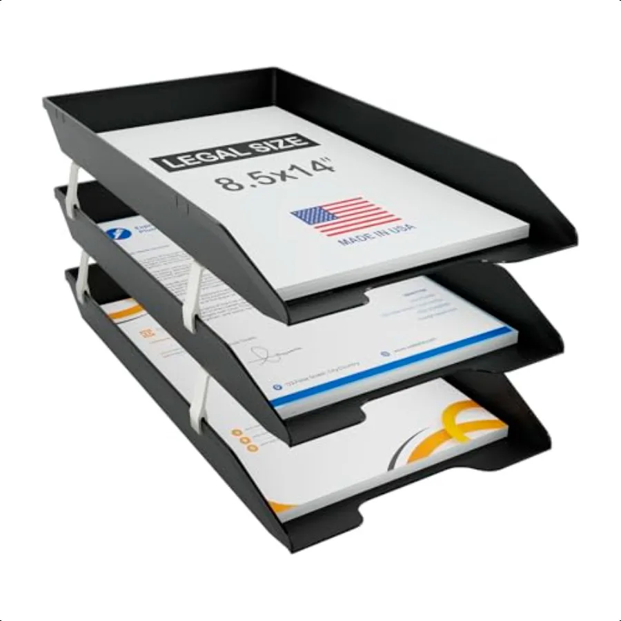 Acrimet 3 Tier Legal Letter Tray Facility Front Load Legal Size (Plastic) (Black Color) Made in USA
Acrimet 3 Tier Legal Letter Tray Facility Front Load Legal Size (Plastic) (Black Color) Made in USA
