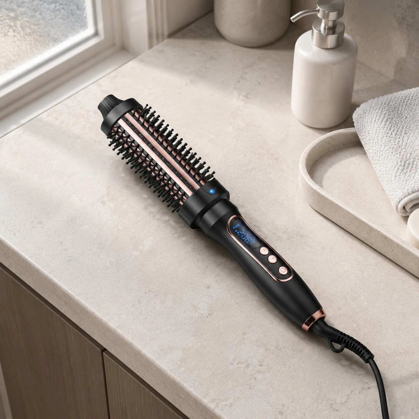 Curling Straightening Brush LCD Display Electric Hot Comb Heated Round Brush Anti-Scald Hair Styler Fast Heating for Home, Salon
Curling Straightening Brush LCD Display Electric Hot Comb Heated Round Brush Anti-Scald Hair Styler Fast Heating for Home, Salon