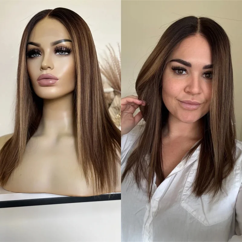 13x4 Ombre Chestnut Brown Blonde Highlight Lace Frontal Wig Syntehtic Heat Resistant Wig Short Straight Bob Preplucked Hairline
13x4 Ombre Chestnut Brown Blonde Highlight Lace Frontal Wig Syntehtic Heat Resistant Wig Short Straight Bob Preplucked Hairline
