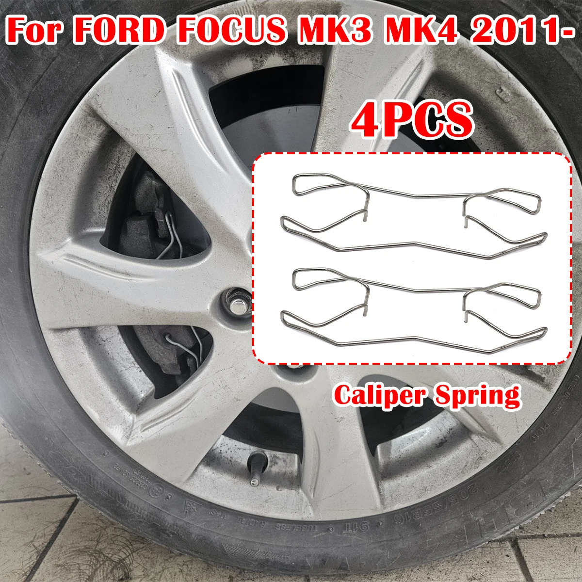 4pcs For FORD FOCUS MK3 MK4 2011- Front Left Right Brake Pad Fittings Caliper Spring Fit Retainer Anti-Rattle Clip Fix Pad Car
4pcs For FORD FOCUS MK3 MK4 2011- Front Left Right Brake Pad Fittings Caliper Spring Fit Retainer Anti-Rattle Clip Fix Pad Car
