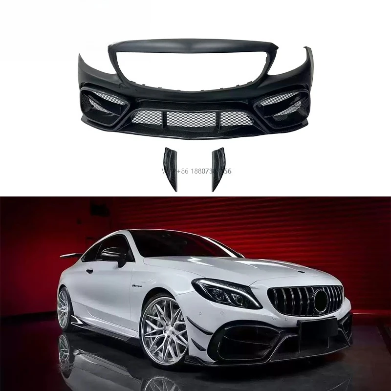 High Quality New Front Bumper for W205 C63 C-Class C-Bumper Conversion Parts Bodykit
High Quality New Front Bumper for W205 C63 C-Class C-Bumper Conversion Parts Bodykit
