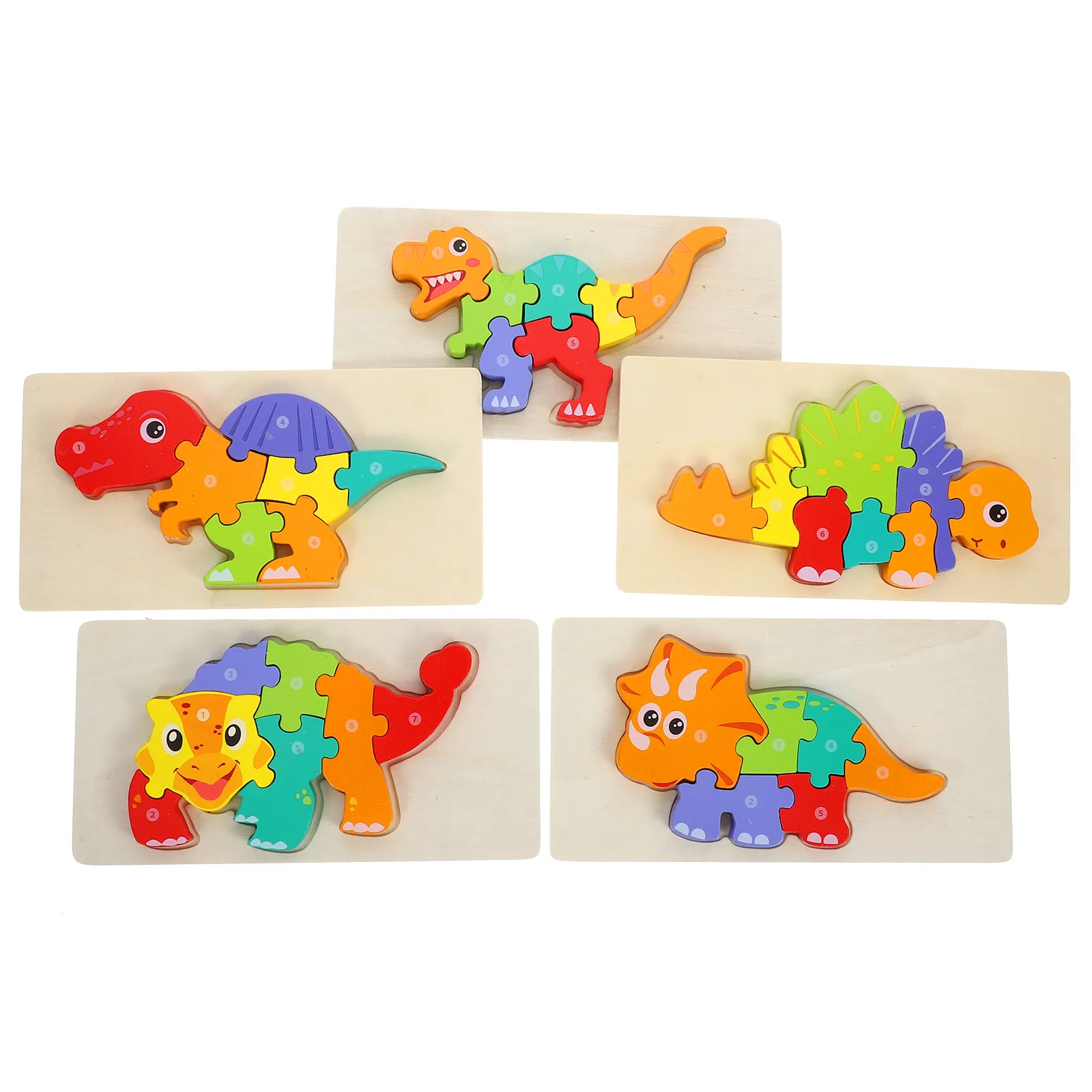 5Pcs Wooden Dinosaur Puzzle Montessori Educational 3D Learning Game for Toddlers Kids Cognitive Development Wood Puzzle
5Pcs Wooden Dinosaur Puzzle Montessori Educational 3D Learning Game for Toddlers Kids Cognitive Development Wood Puzzle