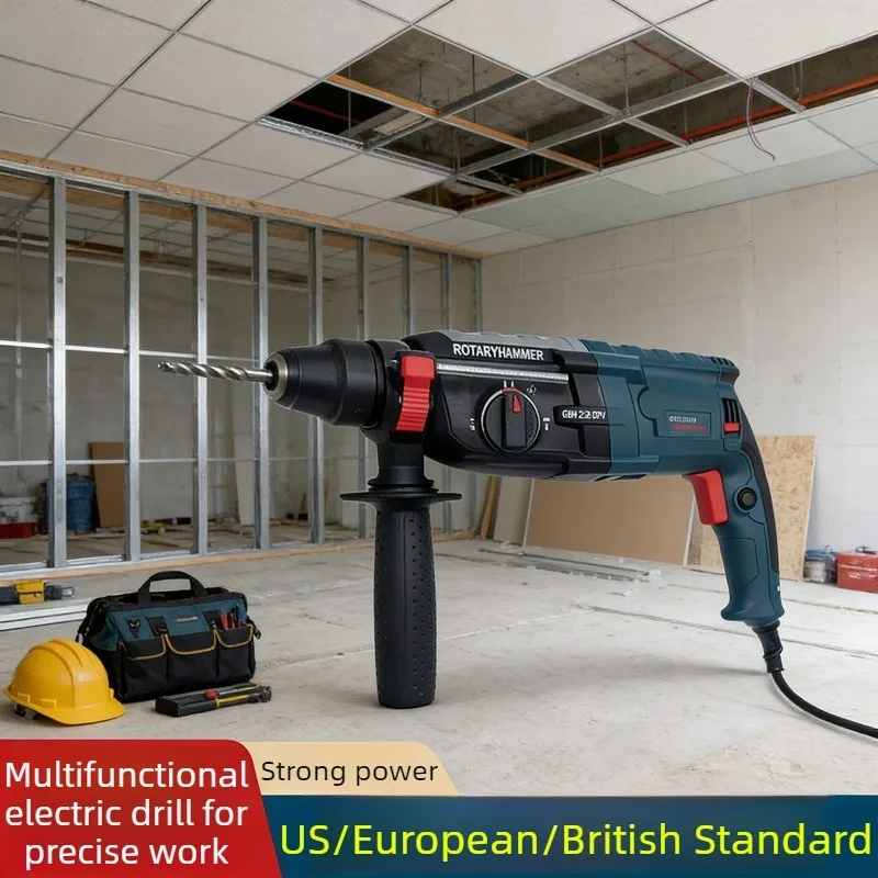 Multifunction Electric Drill Three in One Electric Pickaxe Premium High-speed Rotating Hammer Home Improvement Tool with Toolbox
Multifunction Electric Drill Three in One Electric Pickaxe Premium High-speed Rotating Hammer Home Improvement Tool with Toolbox