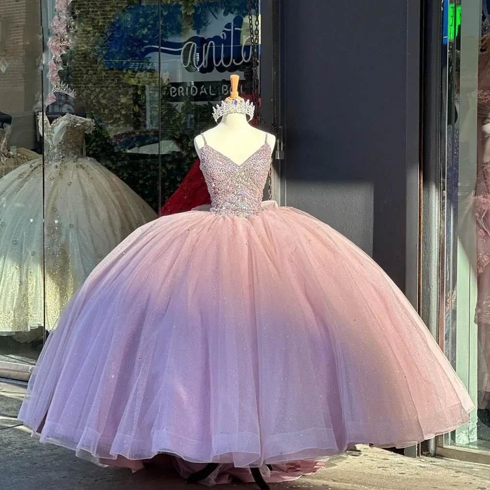 ANGELSBRIDEP Роскошные платья с кристаллами для Quinceanera Розовое Бальное Платье на тонких бретельках бальное платье для выпускного вечера с большим бантом платья для 15 лет бальное платье s
ANGELSBRIDEP Роскошные платья с кристаллами для Quinceanera Розовое Бальное Платье на тонких бретельках бальное платье для выпускного вечера с большим бантом платья для 15 лет бальное платье s