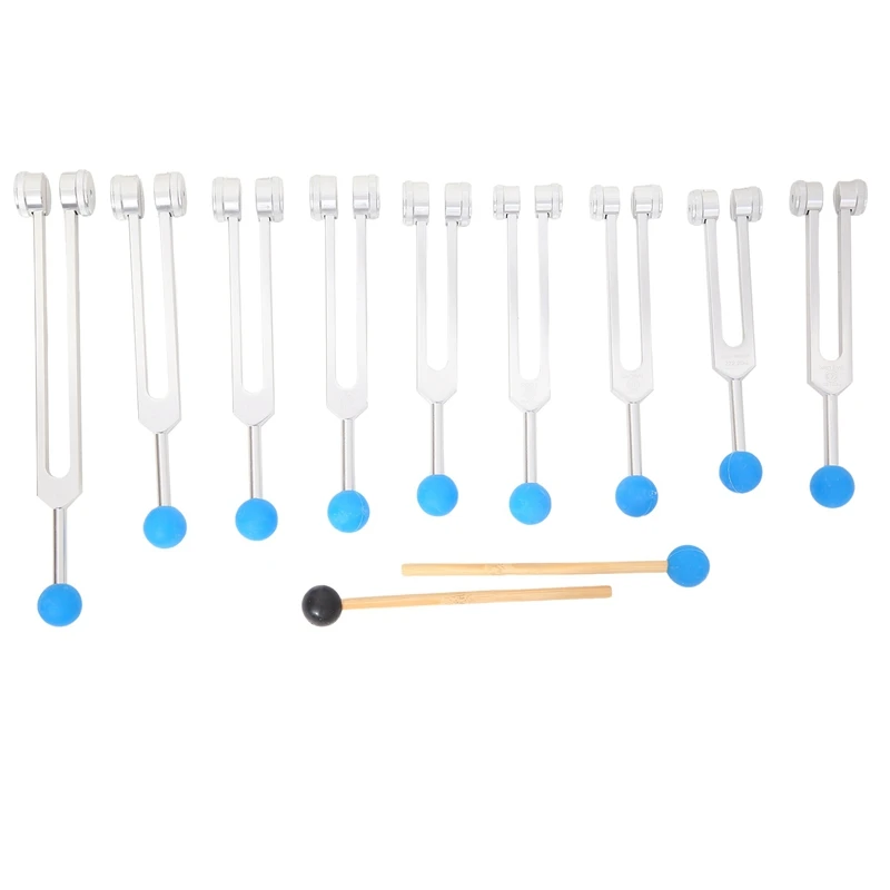 9 Pcs Tuning Forks Set With Hammers For Healing, Sound Therapy, Meditation, Yoga,Reliever Stress Durable Easy To Use ,Silver
9 Pcs Tuning Forks Set With Hammers For Healing, Sound Therapy, Meditation, Yoga,Reliever Stress Durable Easy To Use ,Silver