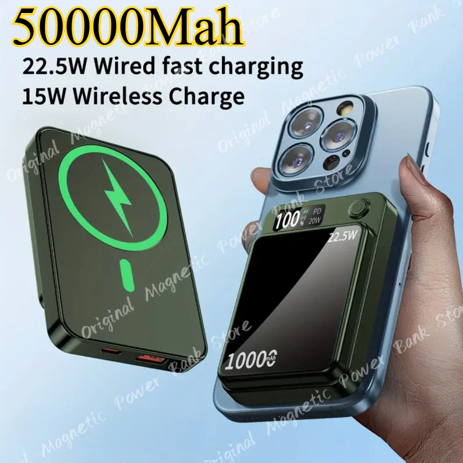 Hot Magnetic Wireless 50000mAh Power Bank PD22.5W Super Fast Charging Portable External Battery for Mag-safe For iPhone16 15 14
Hot Magnetic Wireless 50000mAh Power Bank PD22.5W Super Fast Charging Portable External Battery for Mag-safe For iPhone16 15 14