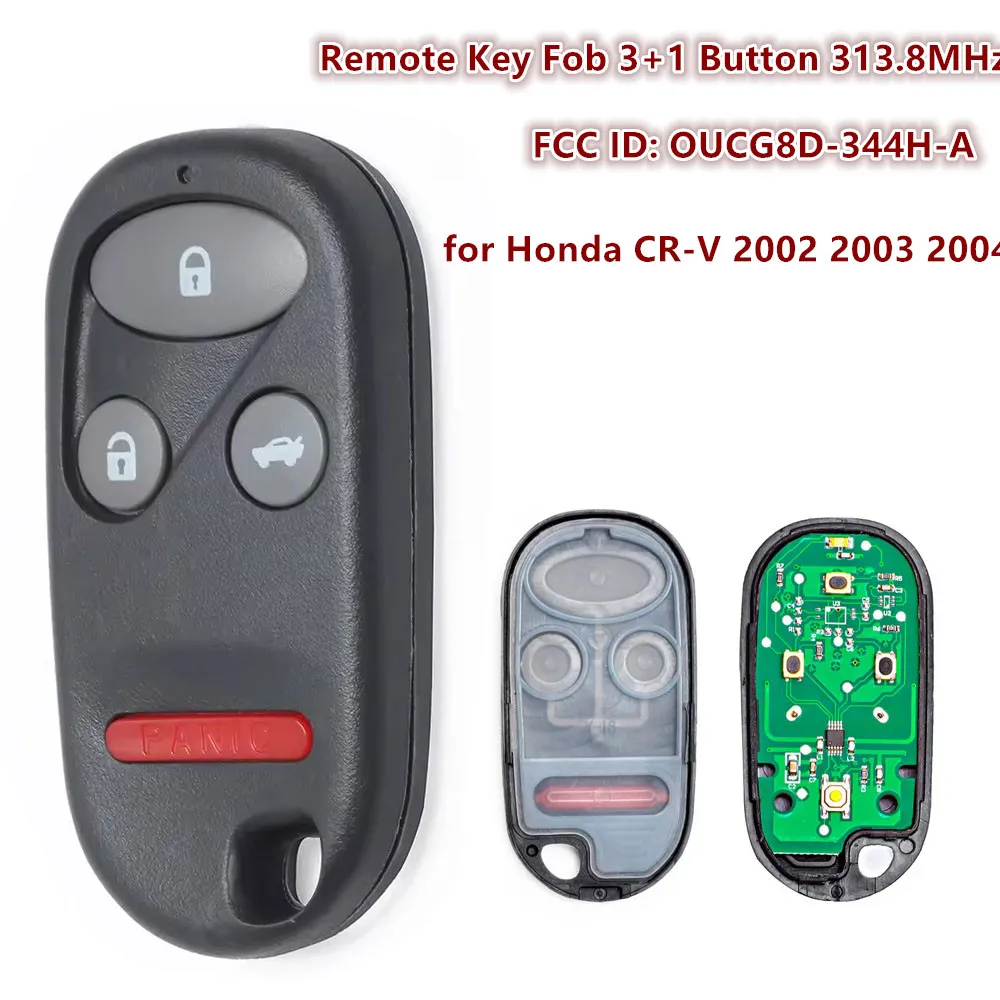 KEYECU OUCG8D-344H-A 313.8MHz 4 Button Car Key Smart Remote Key Fob for Honda Accord Acura TL 2000 2001 2002
KEYECU OUCG8D-344H-A 313.8MHz 4 Button Car Key Smart Remote Key Fob for Honda Accord Acura TL 2000 2001 2002