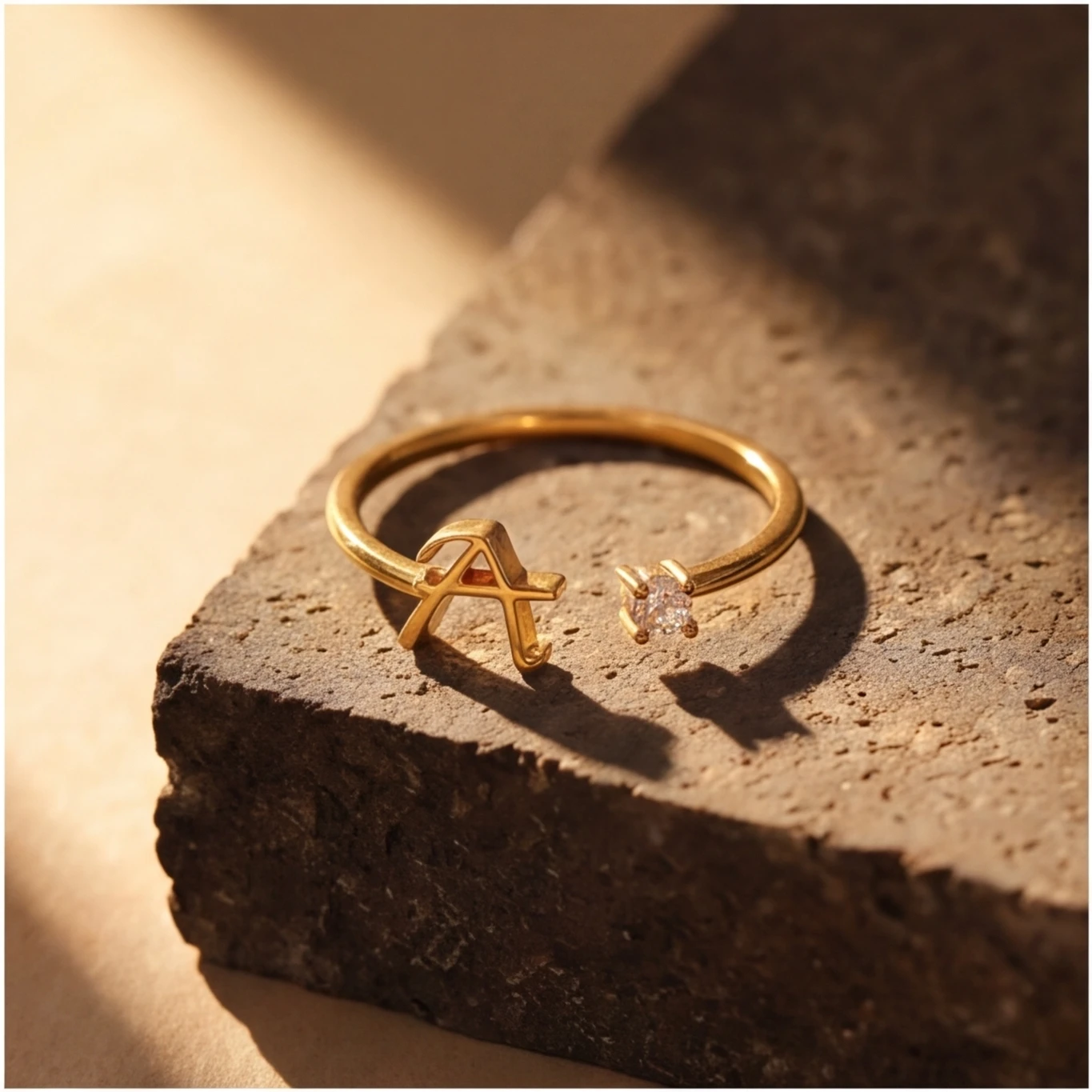 Adjustable 24-letter zircon open ring, gold-plated exquisite letter women's ring.
Adjustable 24-letter zircon open ring, gold-plated exquisite letter women's ring.