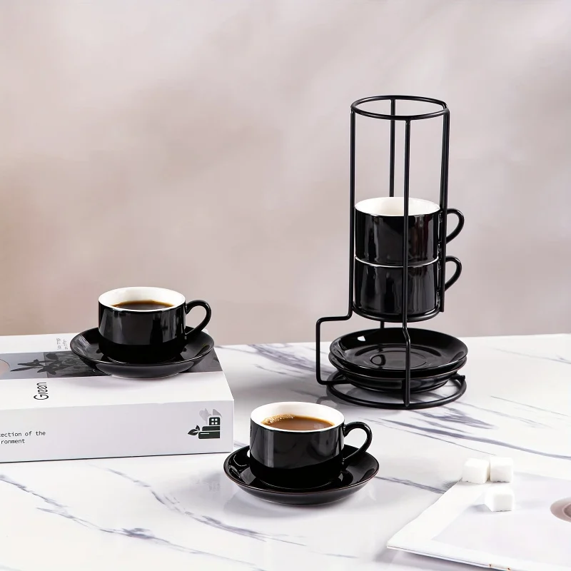 Artisan Ceramic Coffee Set with Iron Stand Cups for Home & | Gift-Worthy for Tea Lovers, Christmas & Housewarming
Artisan Ceramic Coffee Set with Iron Stand Cups for Home & | Gift-Worthy for Tea Lovers, Christmas & Housewarming