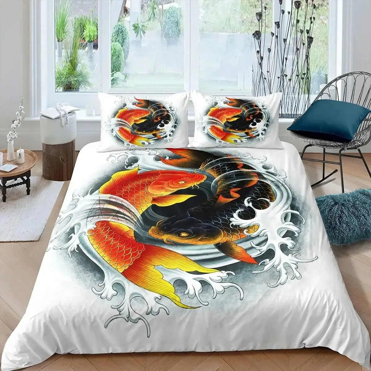 Koi Fish Duvet Cover Set King Size Oriental Asian Culture Lotus Bedding Set Microfiber Twin Cloud Quilt Cover For Girl Farmhouse
Koi Fish Duvet Cover Set King Size Oriental Asian Culture Lotus Bedding Set Microfiber Twin Cloud Quilt Cover For Girl Farmhouse