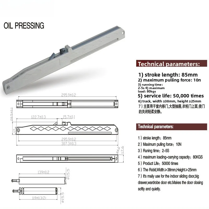 Wardrobe Damper Sliding Door Double Track Pulley Silent Double Anti-jump Buffer Sliding Door Damping Buffer 80kg
Wardrobe Damper Sliding Door Double Track Pulley Silent Double Anti-jump Buffer Sliding Door Damping Buffer 80kg