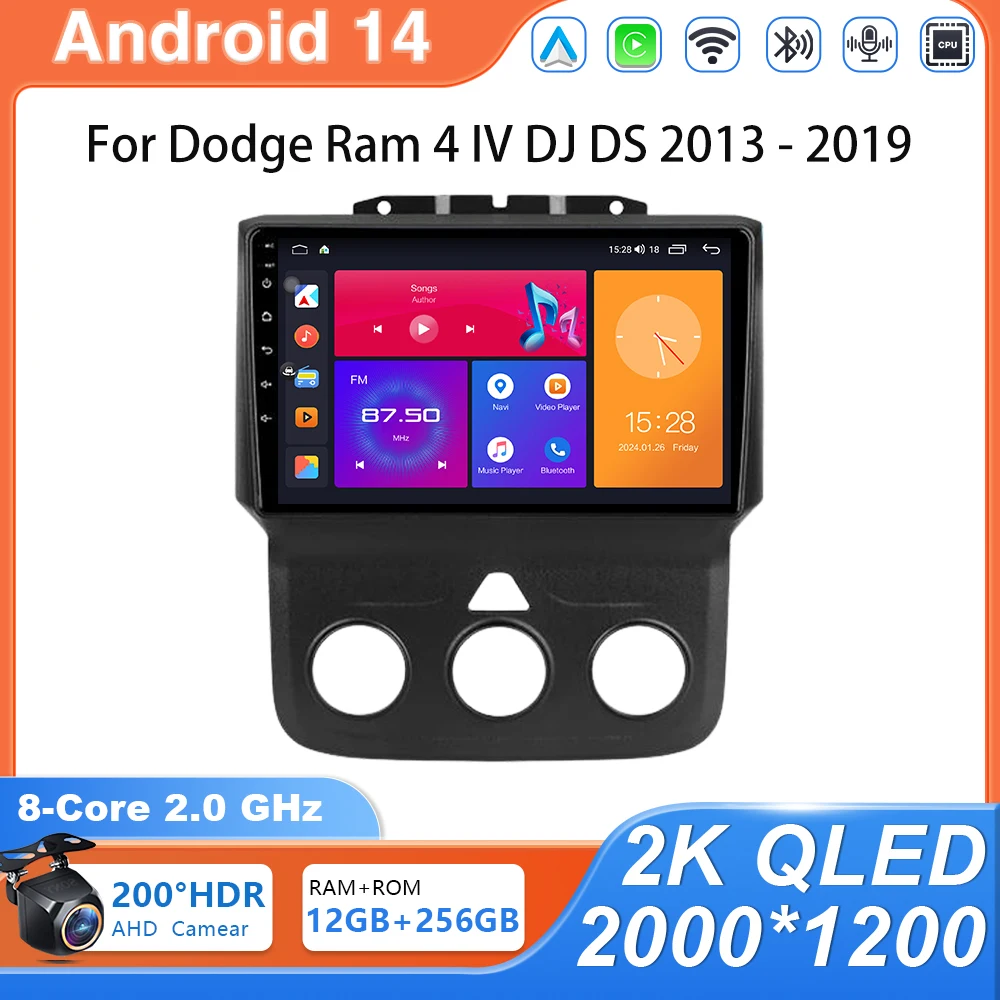 Android 14 Car Radio For Dodge Ram 4 IV DJ DS 2013 - 2019 Carplay Auto Multimedia Player Autoradio Video 2 Din No 2din GPS 4G BT
Android 14 Car Radio For Dodge Ram 4 IV DJ DS 2013 - 2019 Carplay Auto Multimedia Player Autoradio Video 2 Din No 2din GPS 4G BT