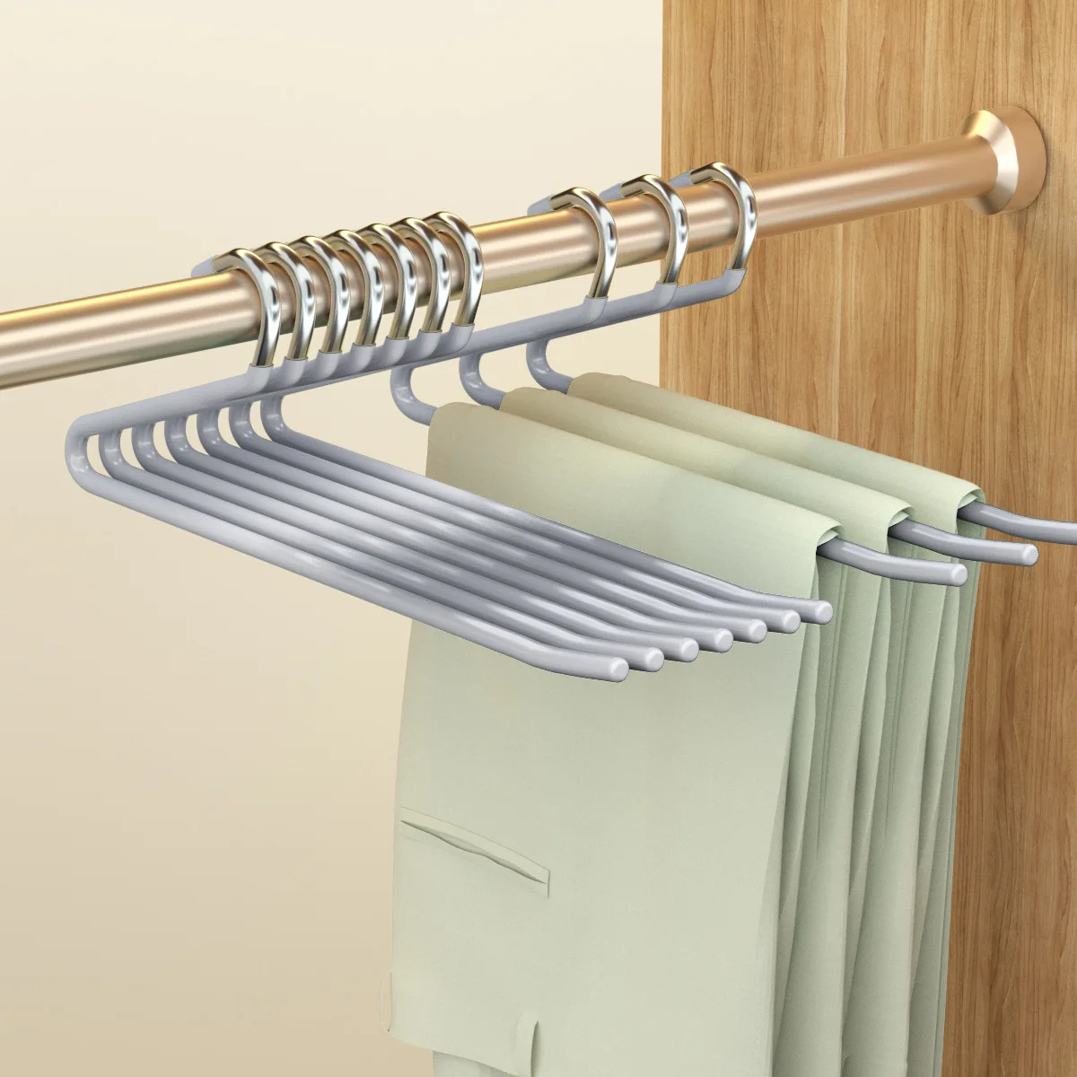 Set of 10 Pants Racks Open-end Design Anti-Slip Trouser Hangers Luxury Aluminum Alloy Cloth Hanger Wardrobe Storage Organizer
Set of 10 Pants Racks Open-end Design Anti-Slip Trouser Hangers Luxury Aluminum Alloy Cloth Hanger Wardrobe Storage Organizer