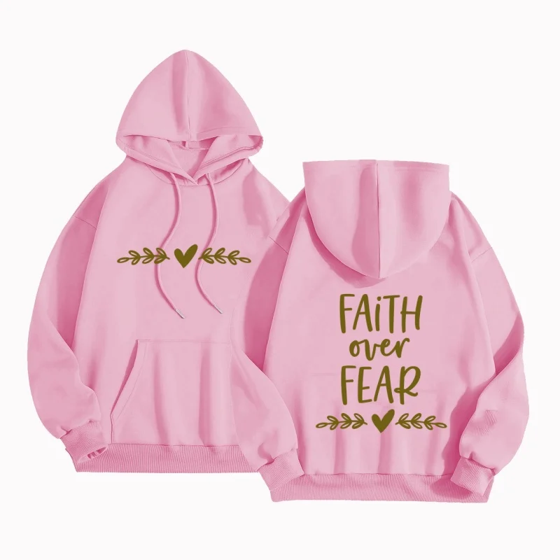 Fashionable letter Faith Over Fear Printed hoodie sweatshirt, high-quality hip-hop loose unisex pullover hoodie, Y2k clothing
Fashionable letter Faith Over Fear Printed hoodie sweatshirt, high-quality hip-hop loose unisex pullover hoodie, Y2k clothing