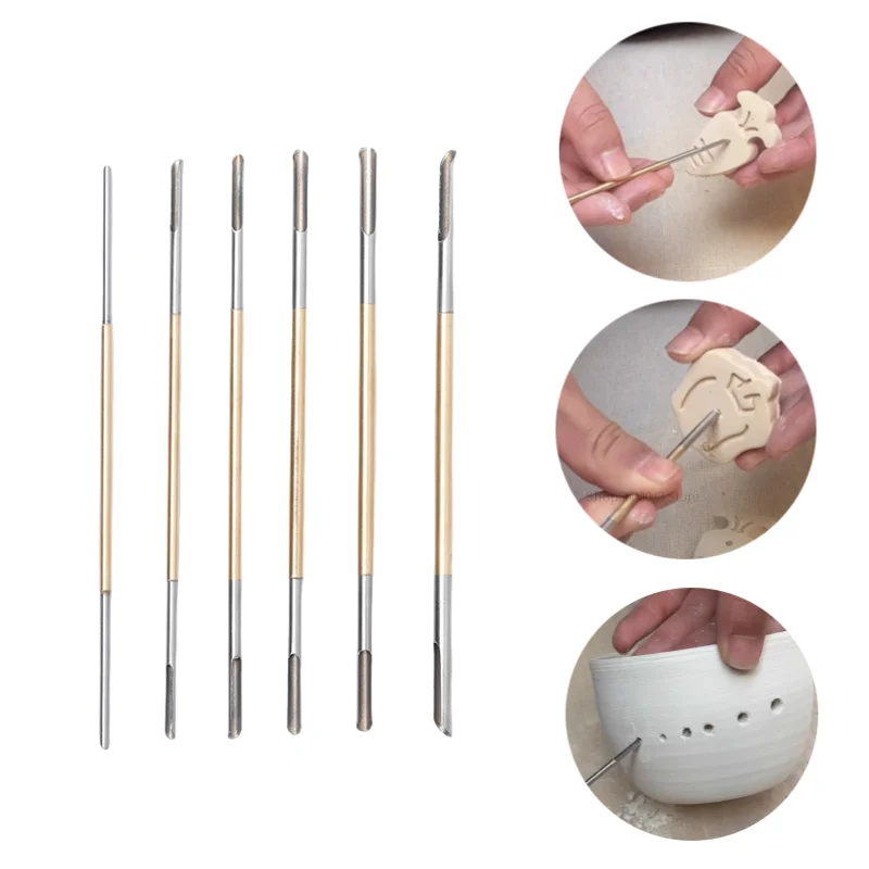 5pcs/set Double-head Copper Hole Punch Pottery Teapot Spout Hole DIY Ceramic Sculpture Carving Hole Polymer Clay Tool
5pcs/set Double-head Copper Hole Punch Pottery Teapot Spout Hole DIY Ceramic Sculpture Carving Hole Polymer Clay Tool