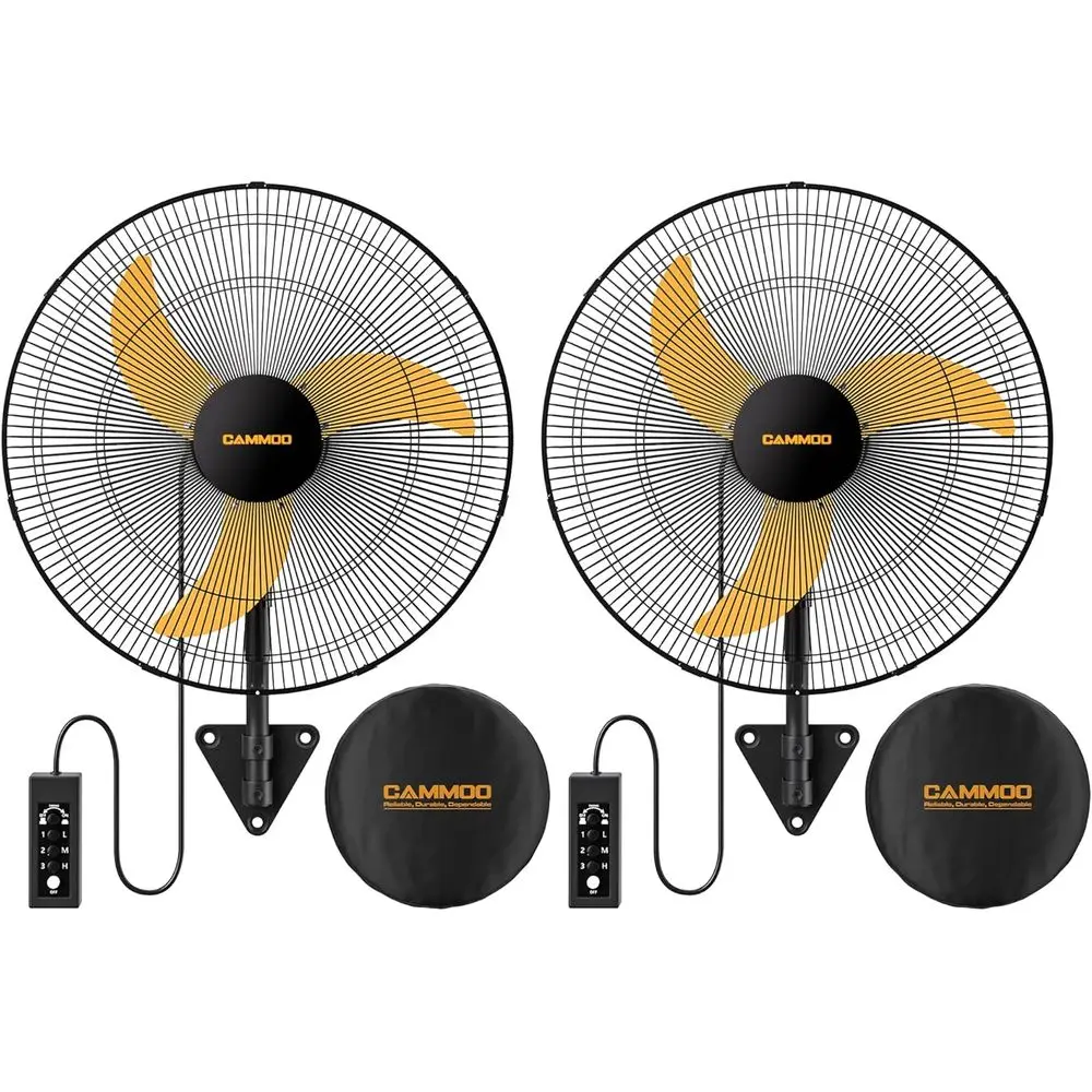 20 Inch Wall Mount an Oscillating with 600D rd Cover, Extended 3.3t Wired Remote and 6.6t Power Cord, 3-Speed High Velocity Indu
20 Inch Wall Mount an Oscillating with 600D rd Cover, Extended 3.3t Wired Remote and 6.6t Power Cord, 3-Speed High Velocity Indu