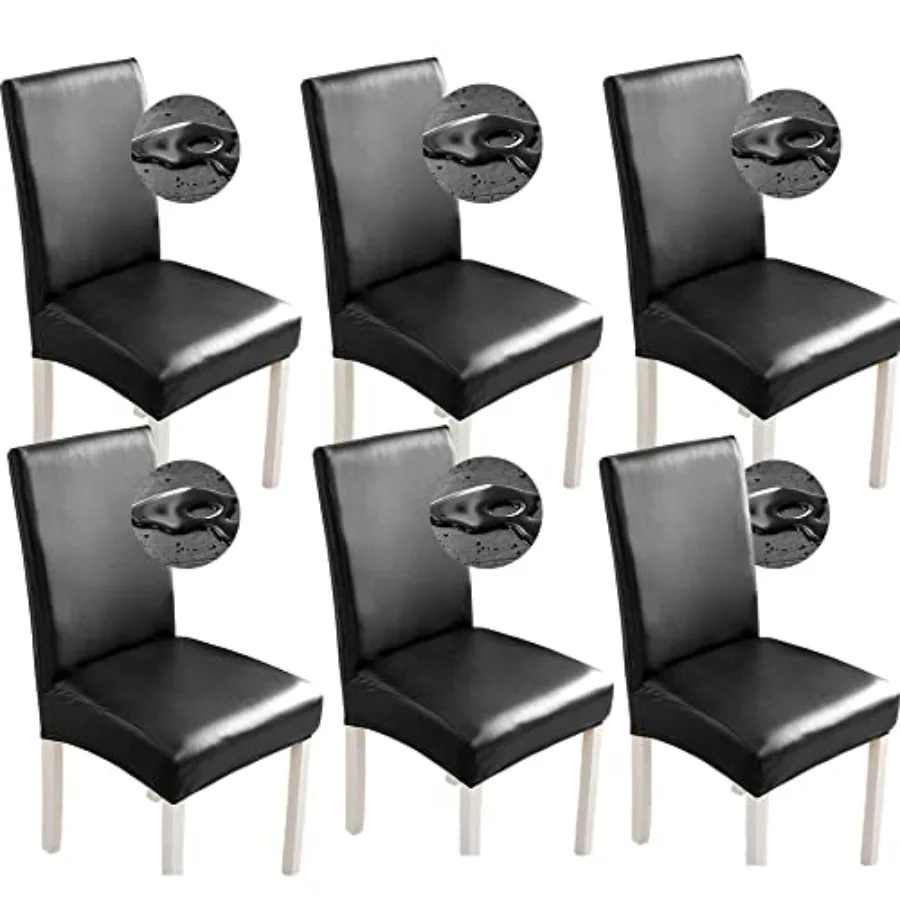 Stretch Dining Chair Covers - Waterproof PU Leather Slipcovers - Universal Chair Protectors for Dining Room, Kitchen, Hotel
Stretch Dining Chair Covers - Waterproof PU Leather Slipcovers - Universal Chair Protectors for Dining Room, Kitchen, Hotel