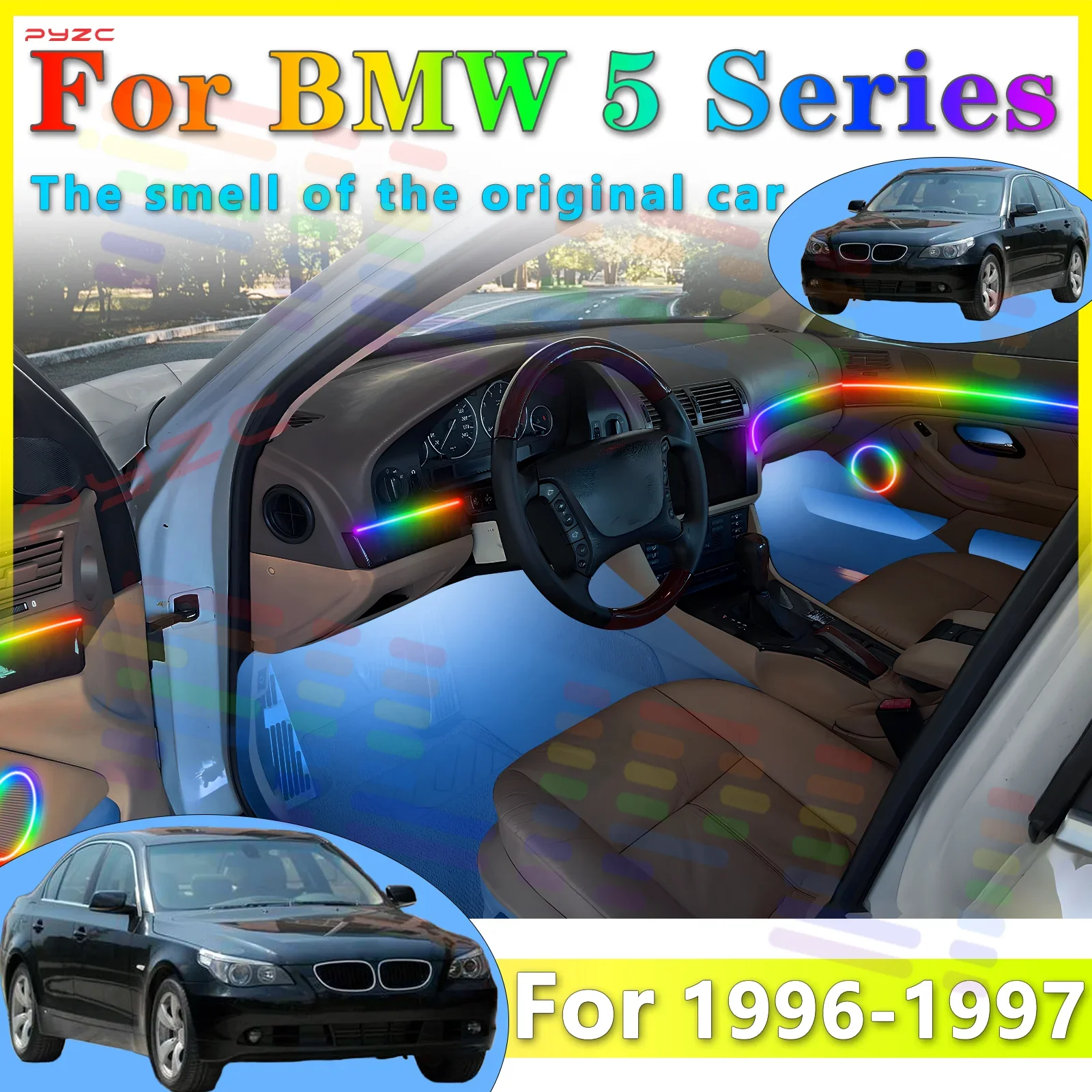 For BMW 5 Series Decoration LED Atmosphere Light Strip Acrylic 64Color RGB Symphony APP - Adjustable to Set the Mood For
For BMW 5 Series Decoration LED Atmosphere Light Strip Acrylic 64Color RGB Symphony APP - Adjustable to Set the Mood For